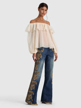 Load image into Gallery viewer, Off Shoulder Ruffle Blouse