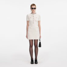 Load image into Gallery viewer, Cream Textured Knit Mini Dress