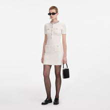 Load image into Gallery viewer, Cream Textured Knit Mini Dress
