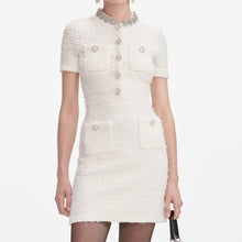 Load image into Gallery viewer, Cream Textured Knit Mini Dress