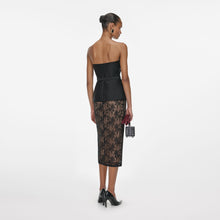 Load image into Gallery viewer, Black Taffeta Bandeau Top