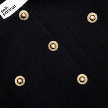 Load image into Gallery viewer, Black Boucle Fur Cuff Jacket