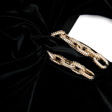 Load image into Gallery viewer, Black Velvet Embellished Midi Dress
