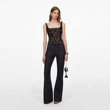 Load image into Gallery viewer, Black Lace Corset Top
