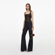 Load image into Gallery viewer, Black Lace Corset Top