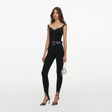 Load image into Gallery viewer, Black Knitted Vest  and stirrup leggings