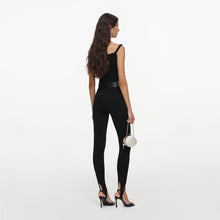 Load image into Gallery viewer, Black Knitted Vest  and stirrup leggings