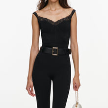 Load image into Gallery viewer, Black Knitted Vest  and stirrup leggings