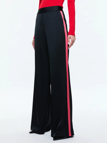 High rise Wide Leg Pant With Racing Stripe