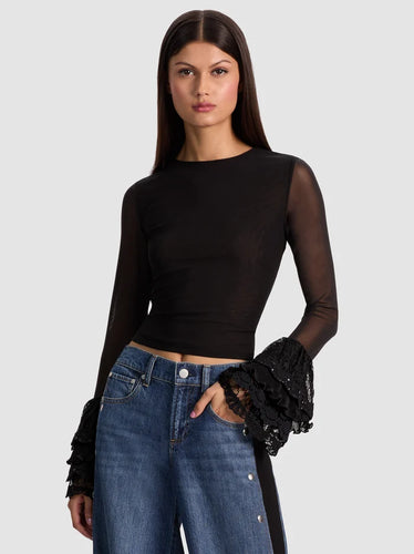 Top With Ruffle Cuff
