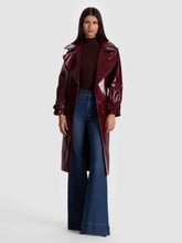 Load image into Gallery viewer, Vegan Leather Trench Coat