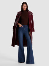 Load image into Gallery viewer, Vegan Leather Trench Coat