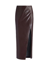Load image into Gallery viewer, Vegan Leather Maxi Skirt