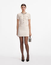 Load image into Gallery viewer, Cream Textured Knit Mini Dress