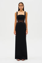 Load image into Gallery viewer, Crepe &amp; Mesh Maxi Dress