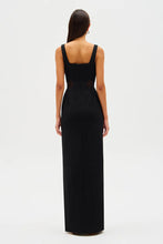 Load image into Gallery viewer, Crepe &amp; Mesh Maxi Dress