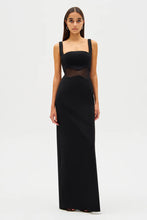 Load image into Gallery viewer, Crepe &amp; Mesh Maxi Dress