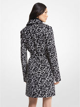 Load image into Gallery viewer, Animal Print Stretch Crepe Trench Coat