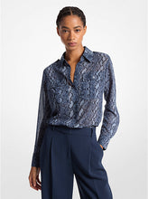 Load image into Gallery viewer, Snake Print Georgette Blouse