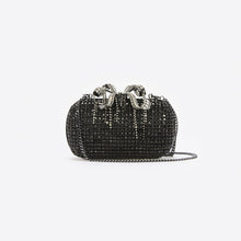 Load image into Gallery viewer, Black Chainmail Clutch Bag