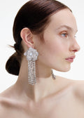 Load image into Gallery viewer, Crystal Flower Droplet Earrings