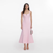 Load image into Gallery viewer, Pink Crepe Midi Dress