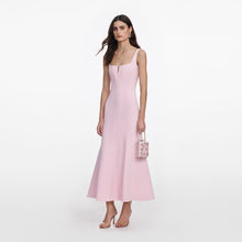 Load image into Gallery viewer, Pink Crepe Midi Dress