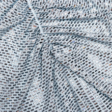 Load image into Gallery viewer, Blue Rhinestone Mesh Maxi Dress