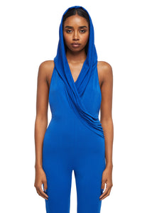 Hooded Maxi Flared Jumpsuit