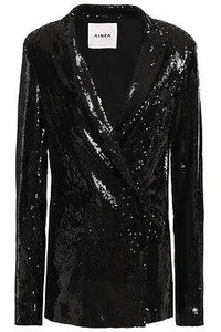 Sequined woven jacket