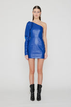 Load image into Gallery viewer, One-sleeve Dress Mazarine Blue