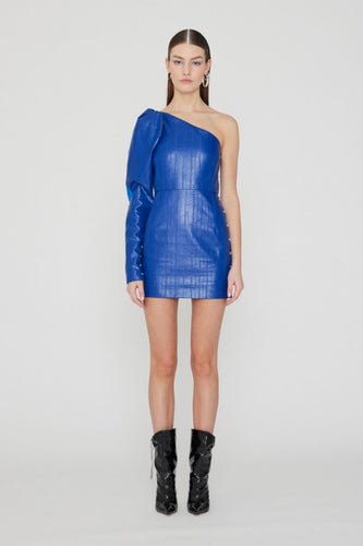 One-sleeve Dress Mazarine Blue