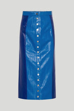 Load image into Gallery viewer, Button Skirt Mazarine Blue